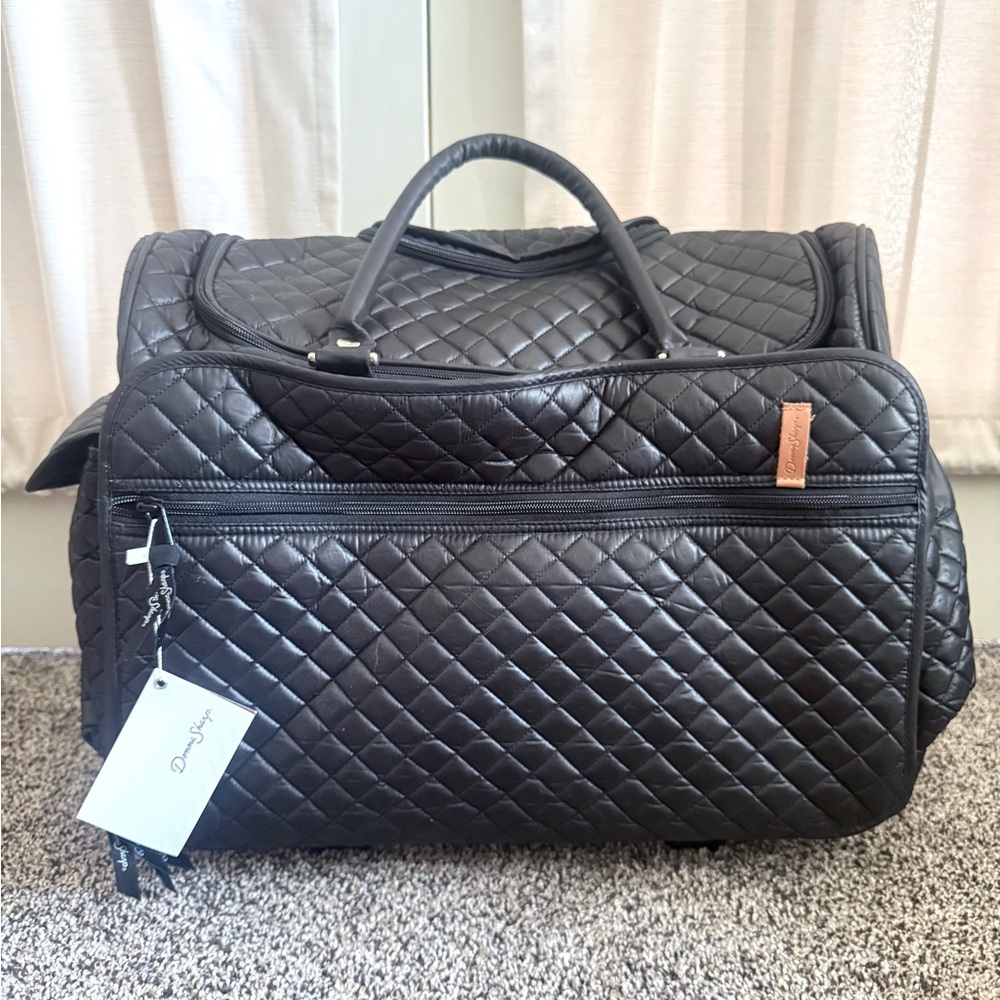 Black Quilted Duffel Bag
